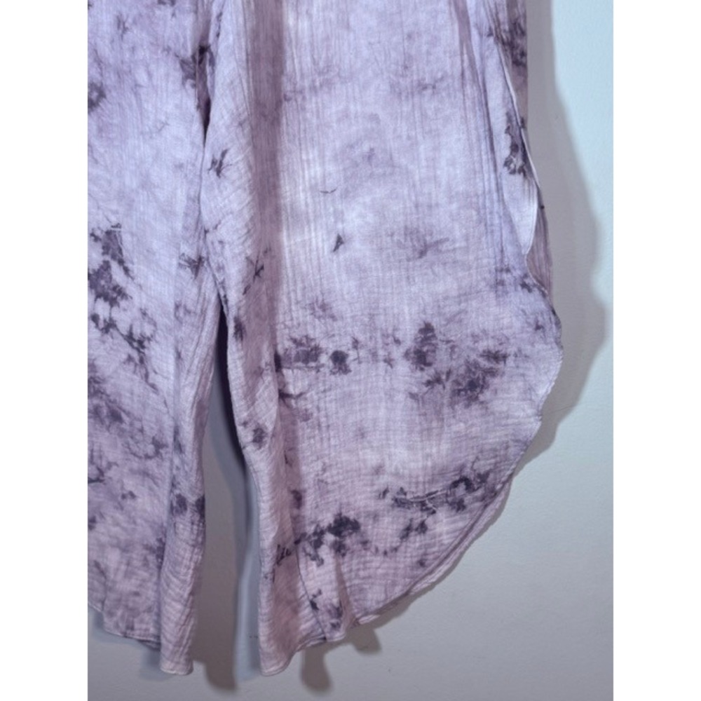 Drew NYC Harem Tulip Hem Pants M Tie Dye Lavender Gray Gauze Made in USA - Picture 4 of 8